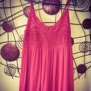 Short dress Haute Fox color terracotta. Plus size.